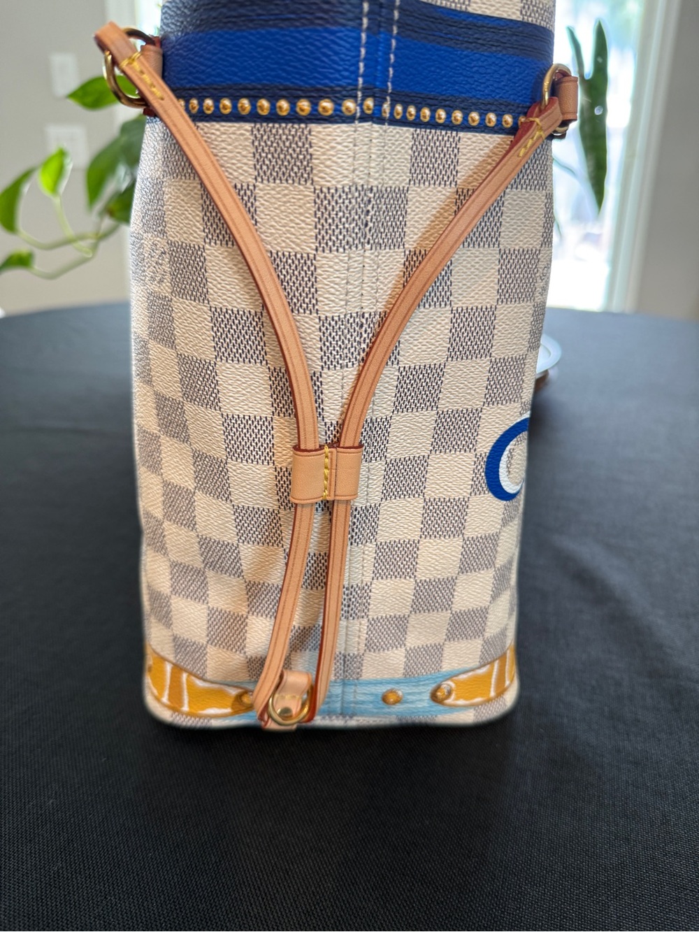 🍒 Louis Vuitton NEVERFULL MM PORTO CERVO Summer Trunks Damier Azur Bag Tote NEW🍒 - Picture 5 of 12